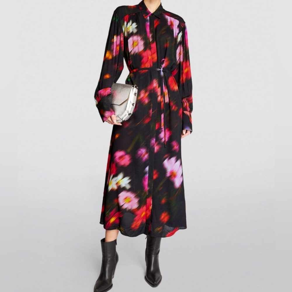 Rag & bone Floral Long Sleeve Dress